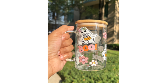 Floral Ghost Cup Design