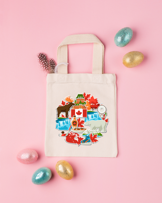 Canadian theme tote bag